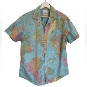 Zipcode 1992 World Short Sleeve Button Down Shirt